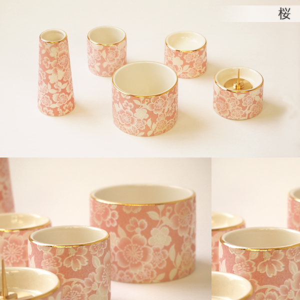 仏具セット　ゆい花　丸型香炉
