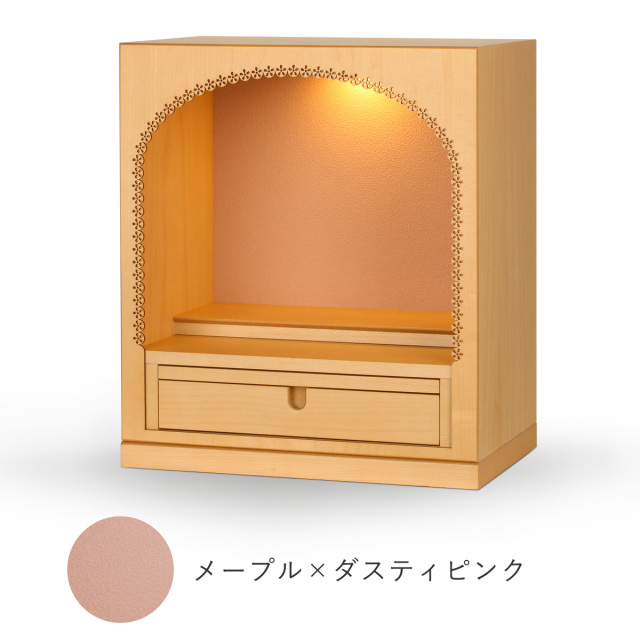 送料無料 手元供養 ミニ仏壇 本体のみ 花しずく 〔高さ40 幅35 奥行