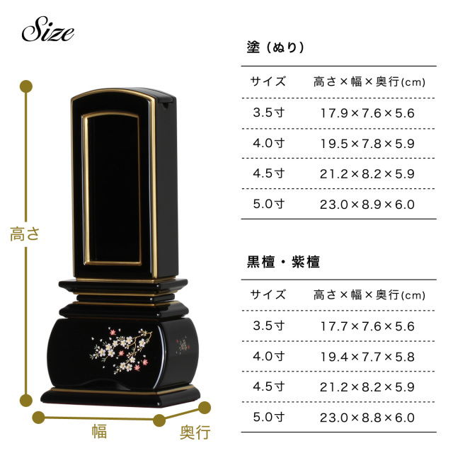 回出位牌　風桜