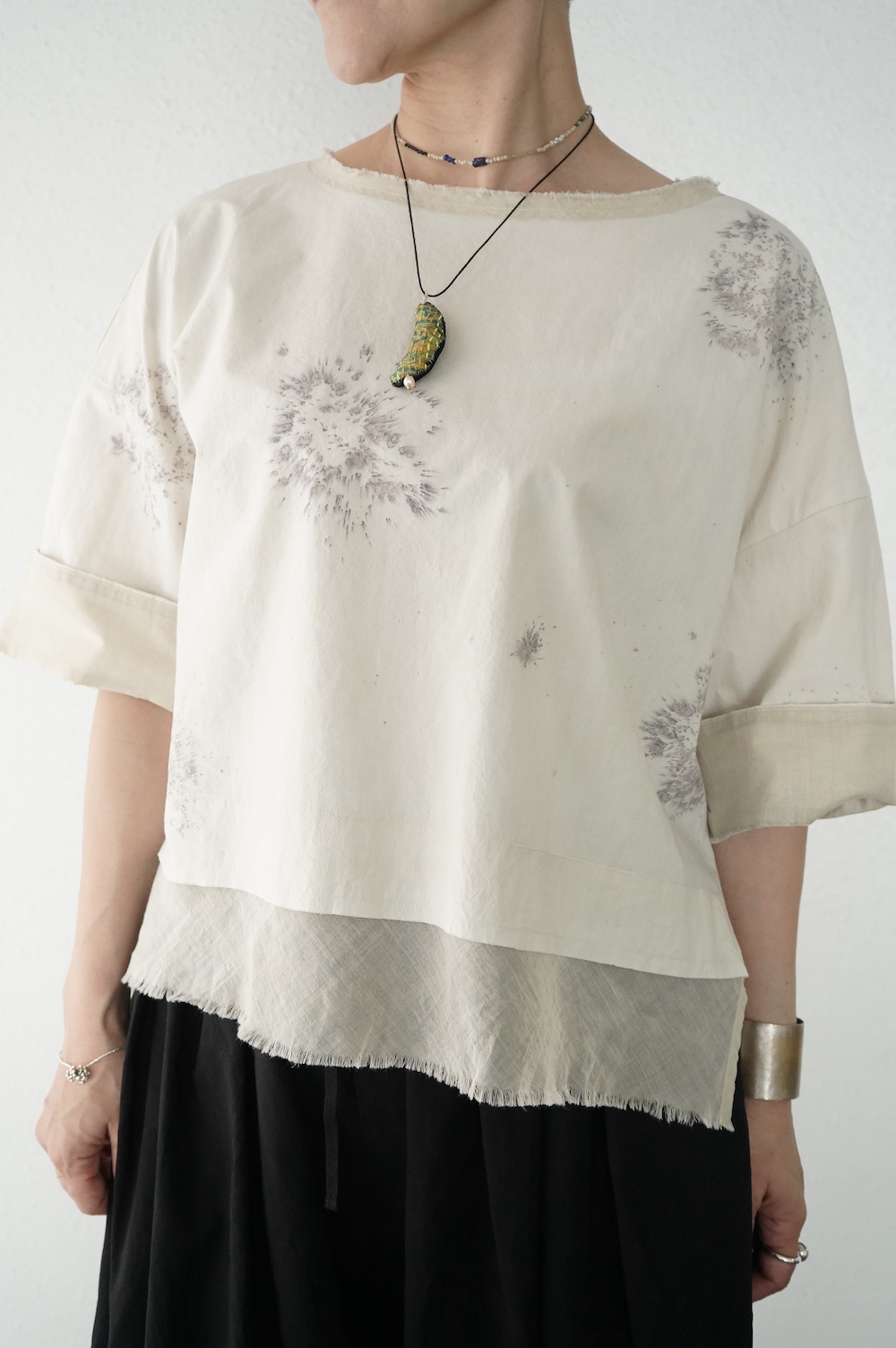 新品　ohga HANABIRA ブラウス FACTORY 綿近江晒 HANABIスリップオンブラウス annabelle