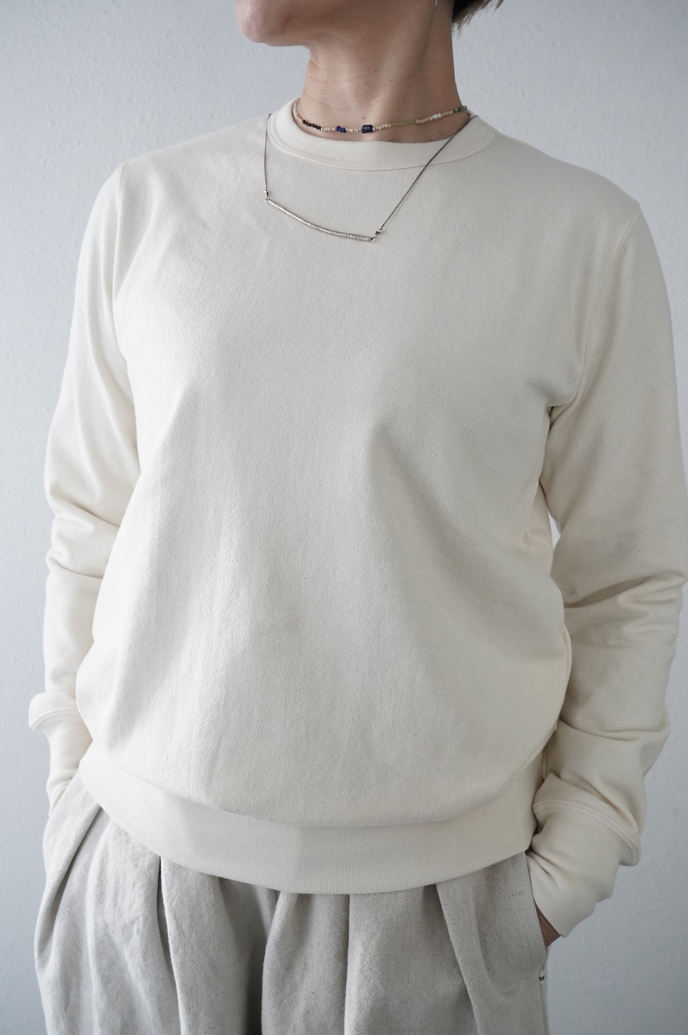 ゴーシュ　吊ループライト天竺クルーネックプルオーバー