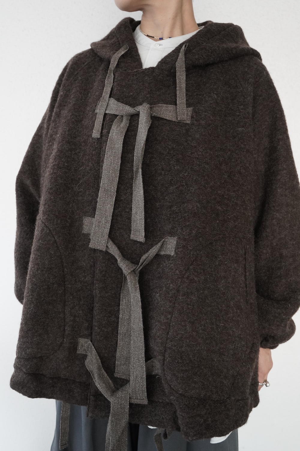 HAVERSACK Aラインフーデッドジャケット annabelle