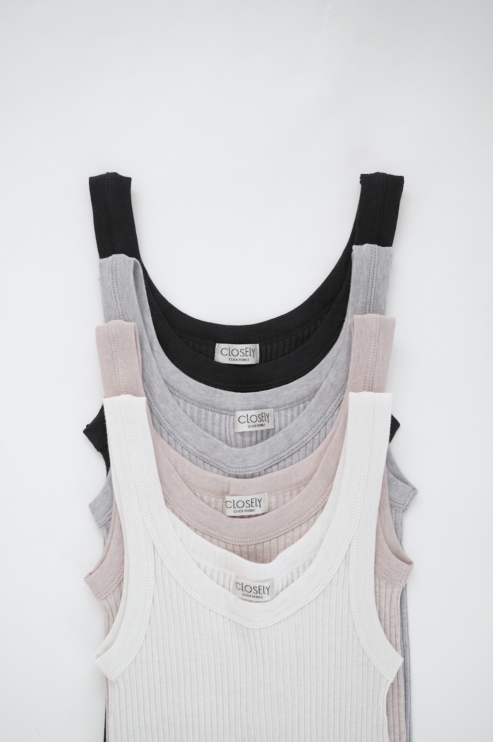 CLOSELY CLICK PEBBLE テレコキャミソール