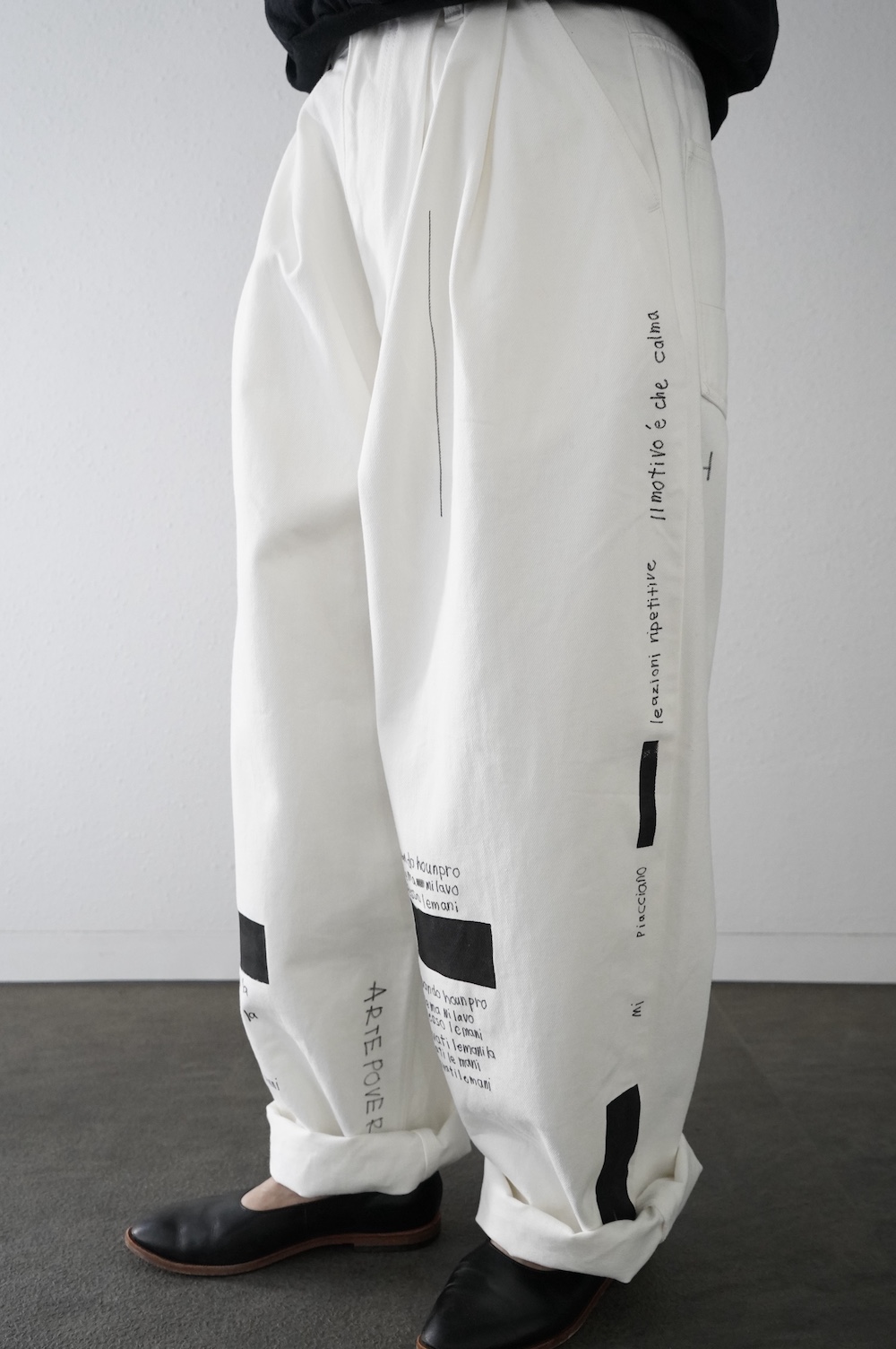 ARTE POVERA NATUME hand painting 2タックパンツ