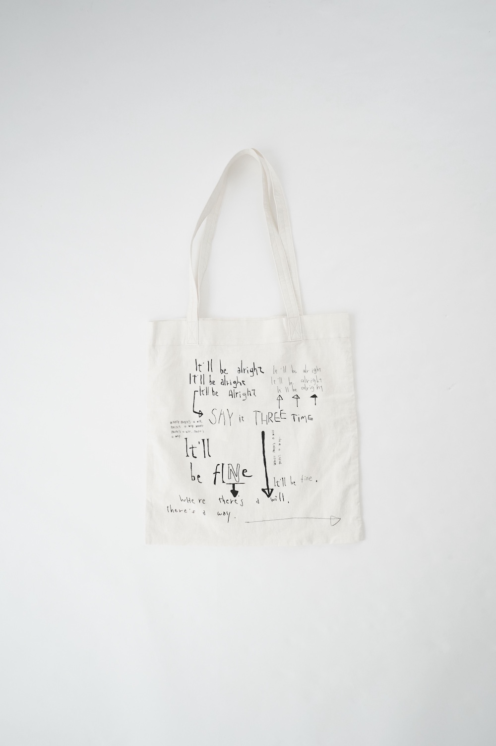 ARTE POVERA コットンリネントートBAG（どうにかなるさ）