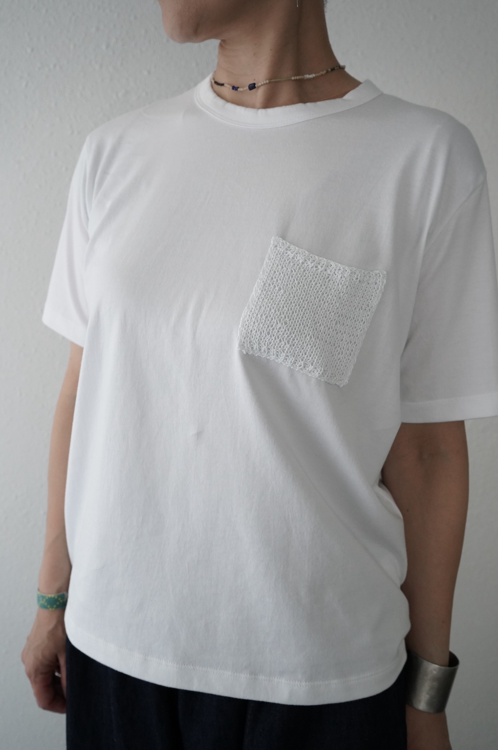 CLOSELY CLICK PEBBLE ニットポケットTEE