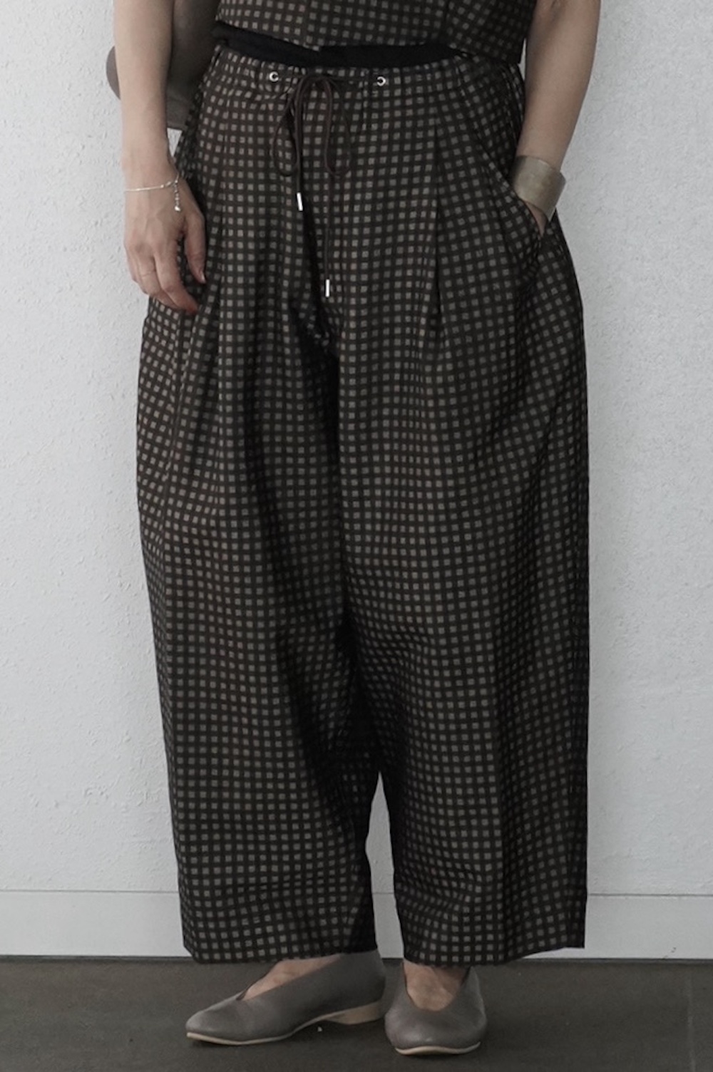 リーコ　『HAVERSACK』　671070 HAVERSACK / Border Basque Shirt - Khaki*Black Fuzz