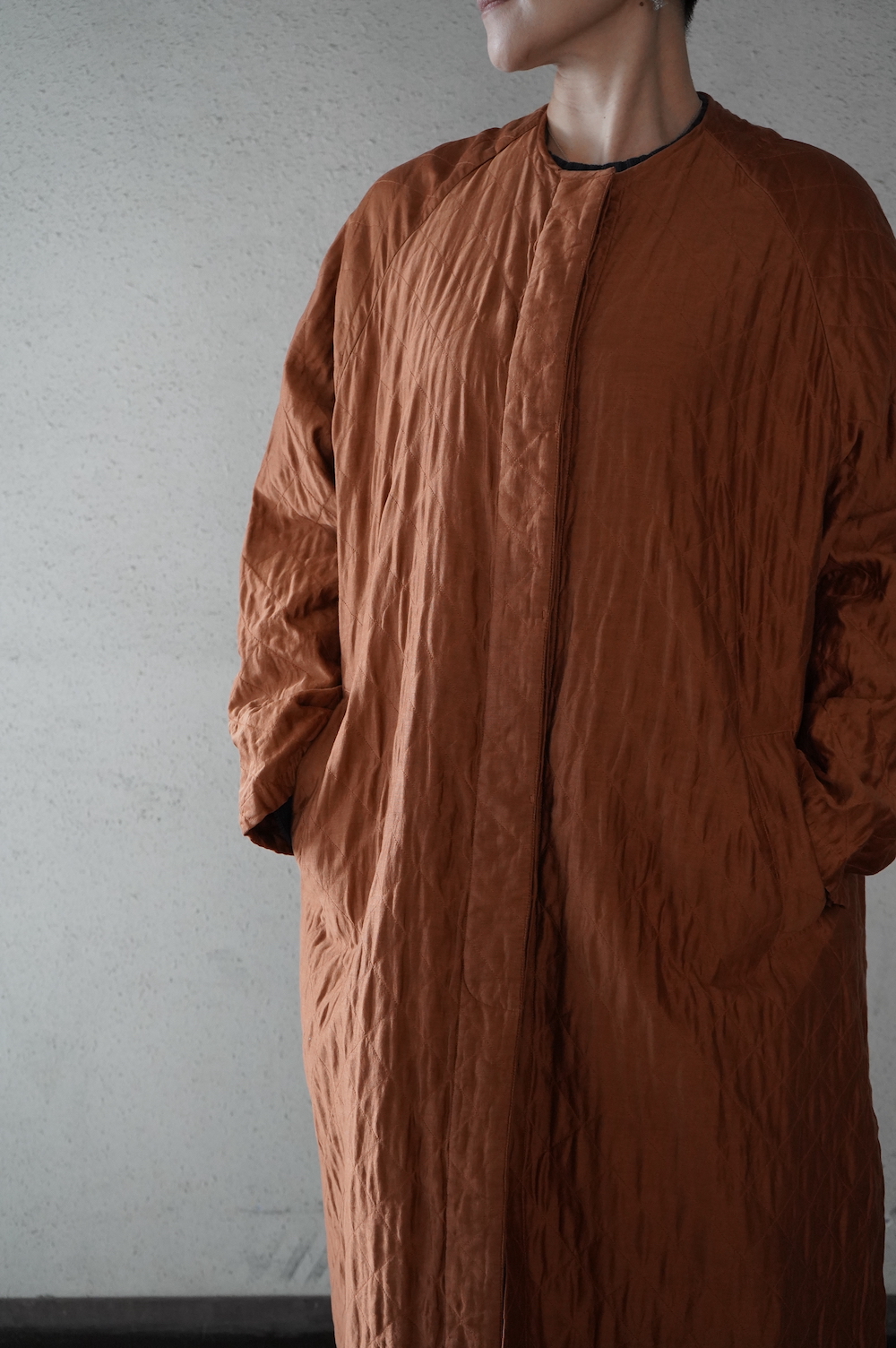 maison de soil メゾンドキルティングシルクコート