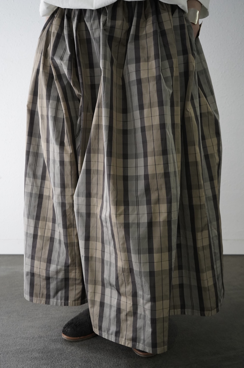 Honnete チェックギャザースカート annabelle