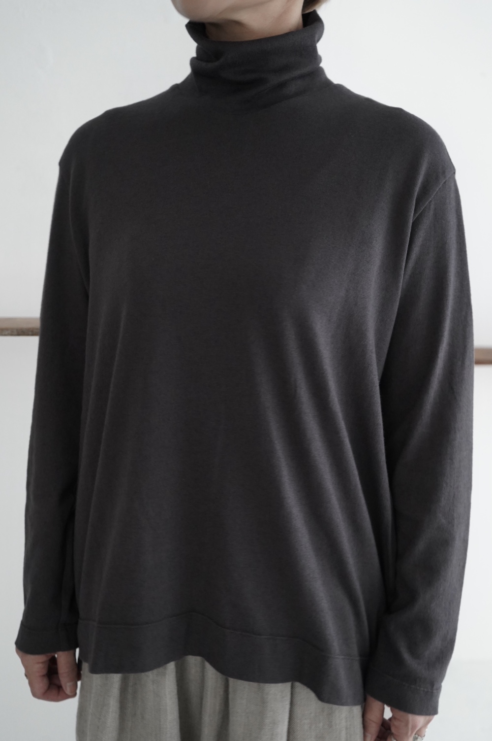 NO CONTROL AIR　コットン＆カシミア甘天竺　タートルネックTee