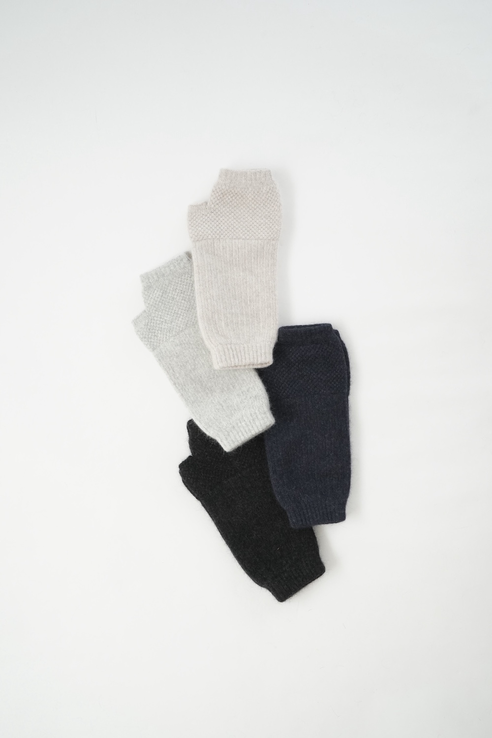 GLEN GORDON ウールアンゴラニット オープンフィンガーグローブ