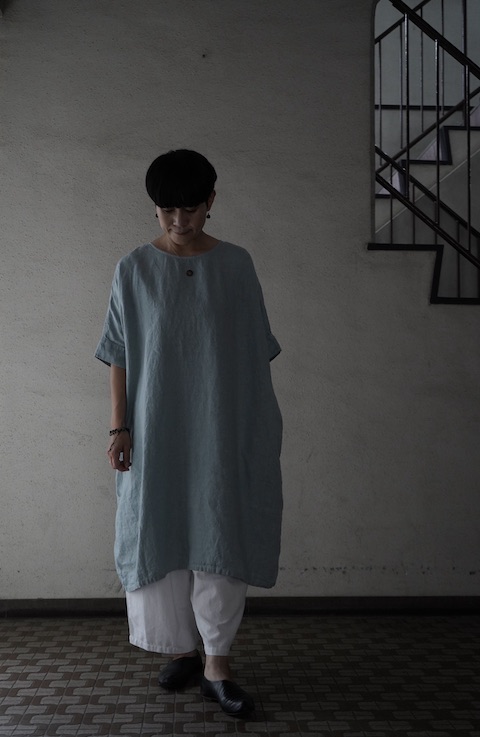 Honnete アイリッシュリネン クルーネックワンピース22 For Annabelle Annabelle