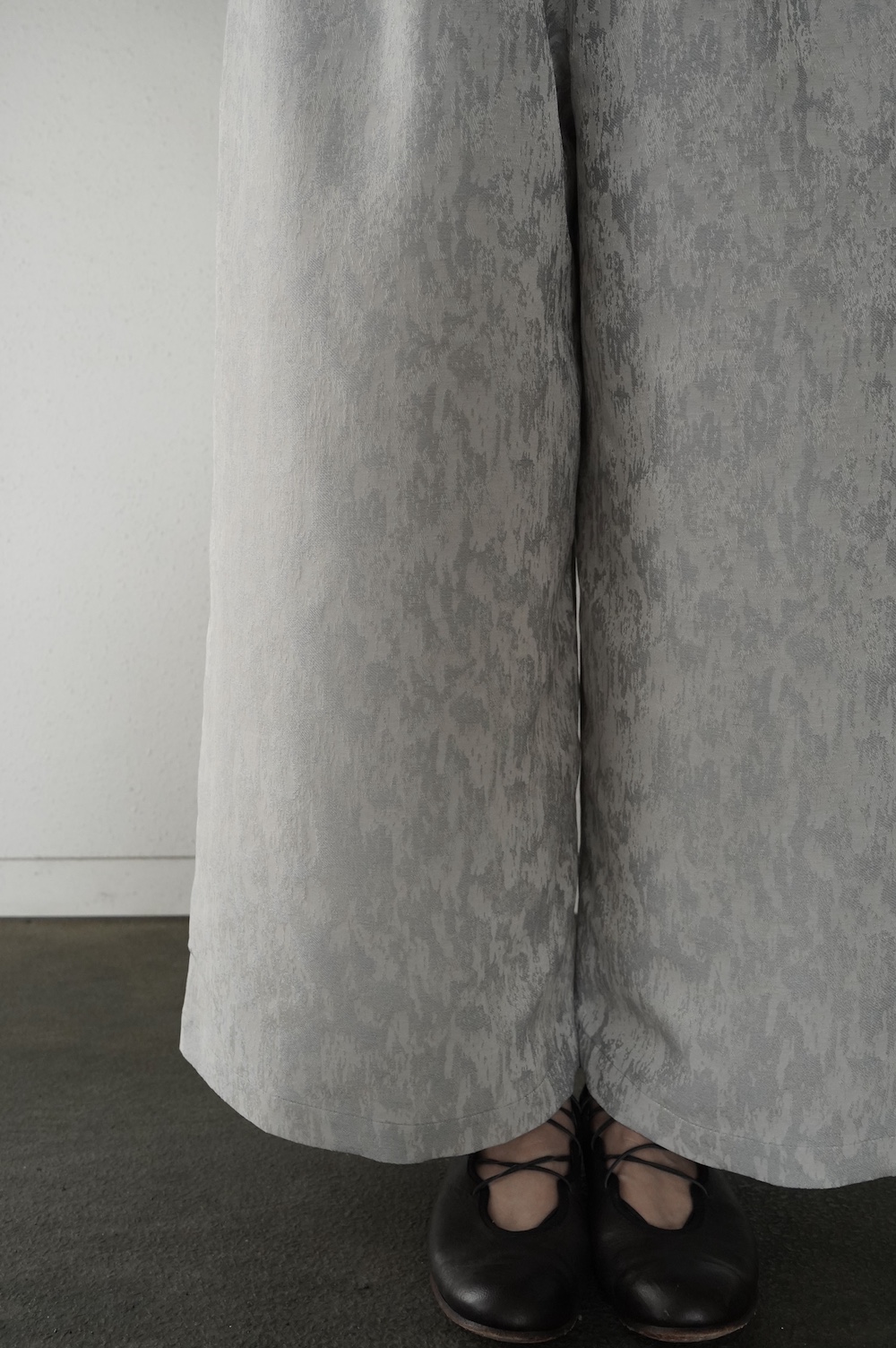 結-YUI- かすれ柄レイヤードワイドパンツ（ポリエステル）