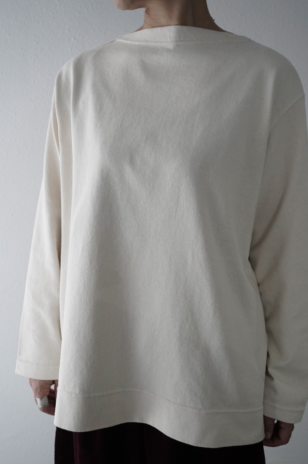 【美品！】AURALEE PIMACOTTON ボートネックプルオーバーー 美品！】AURALEE PIMACOTTON ボートネックプルオーバーー