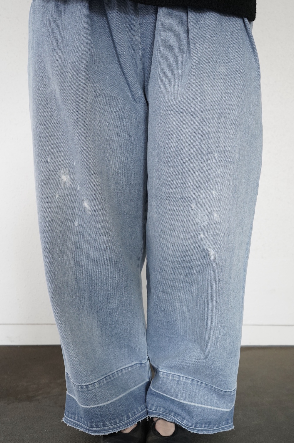 ARTE POVERA 12ozデニムダメージ加工　２タックイージーパンツ