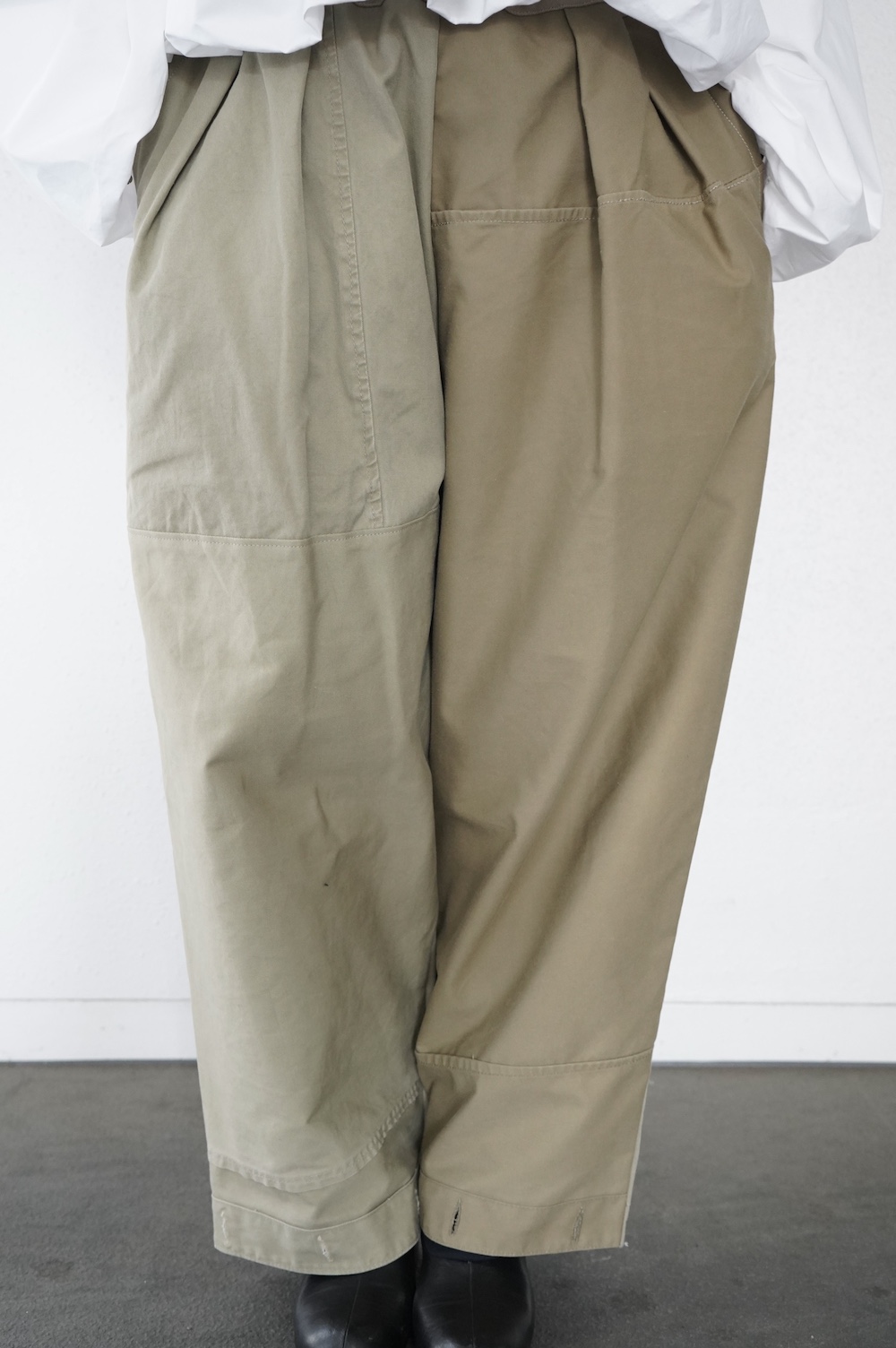 ARTE POVERA イタリアチノシェラフリメイク　２タックイージーパンツ