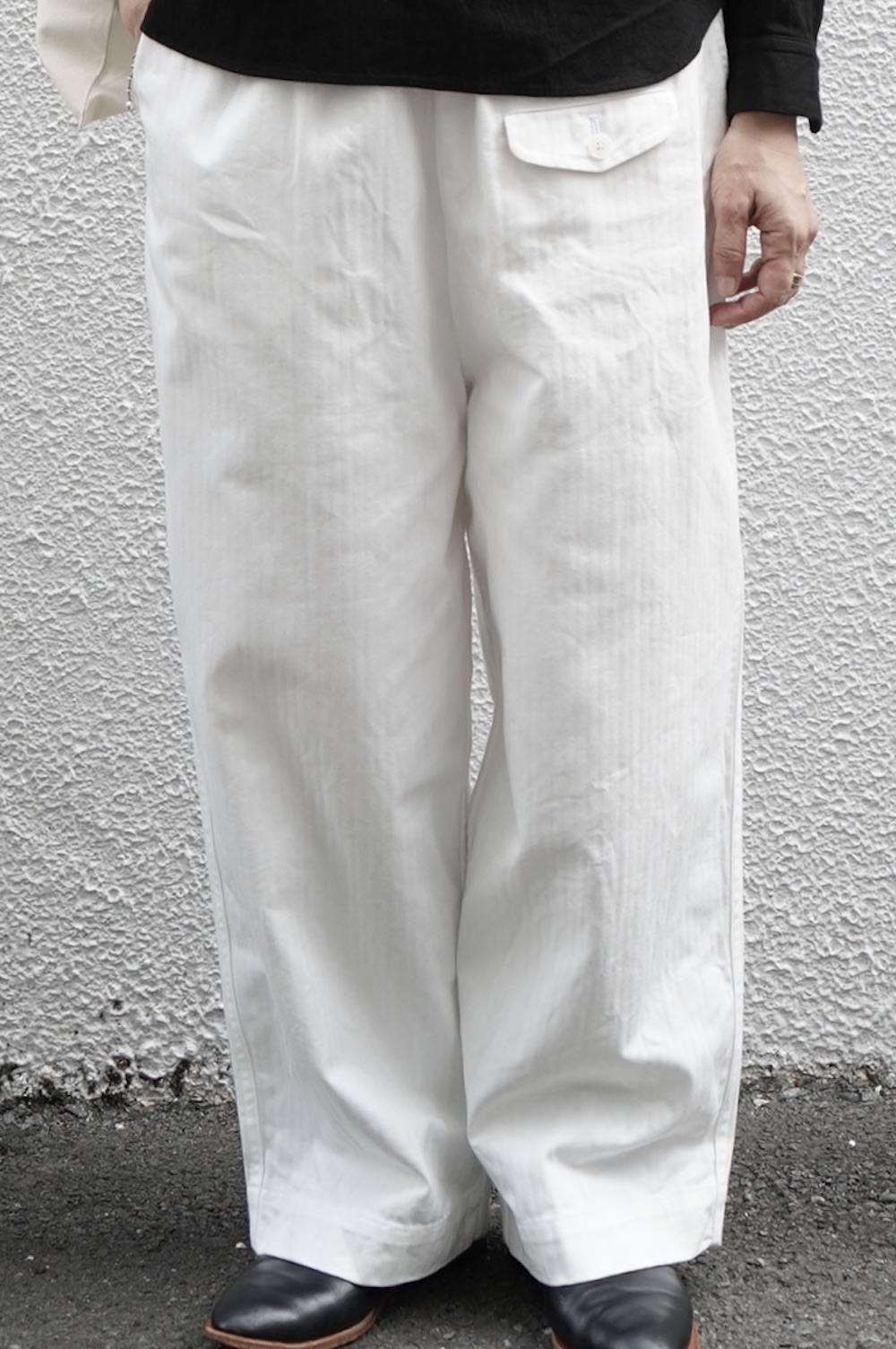 ゴーシュ　スレンヘリンボンワイドパンツ