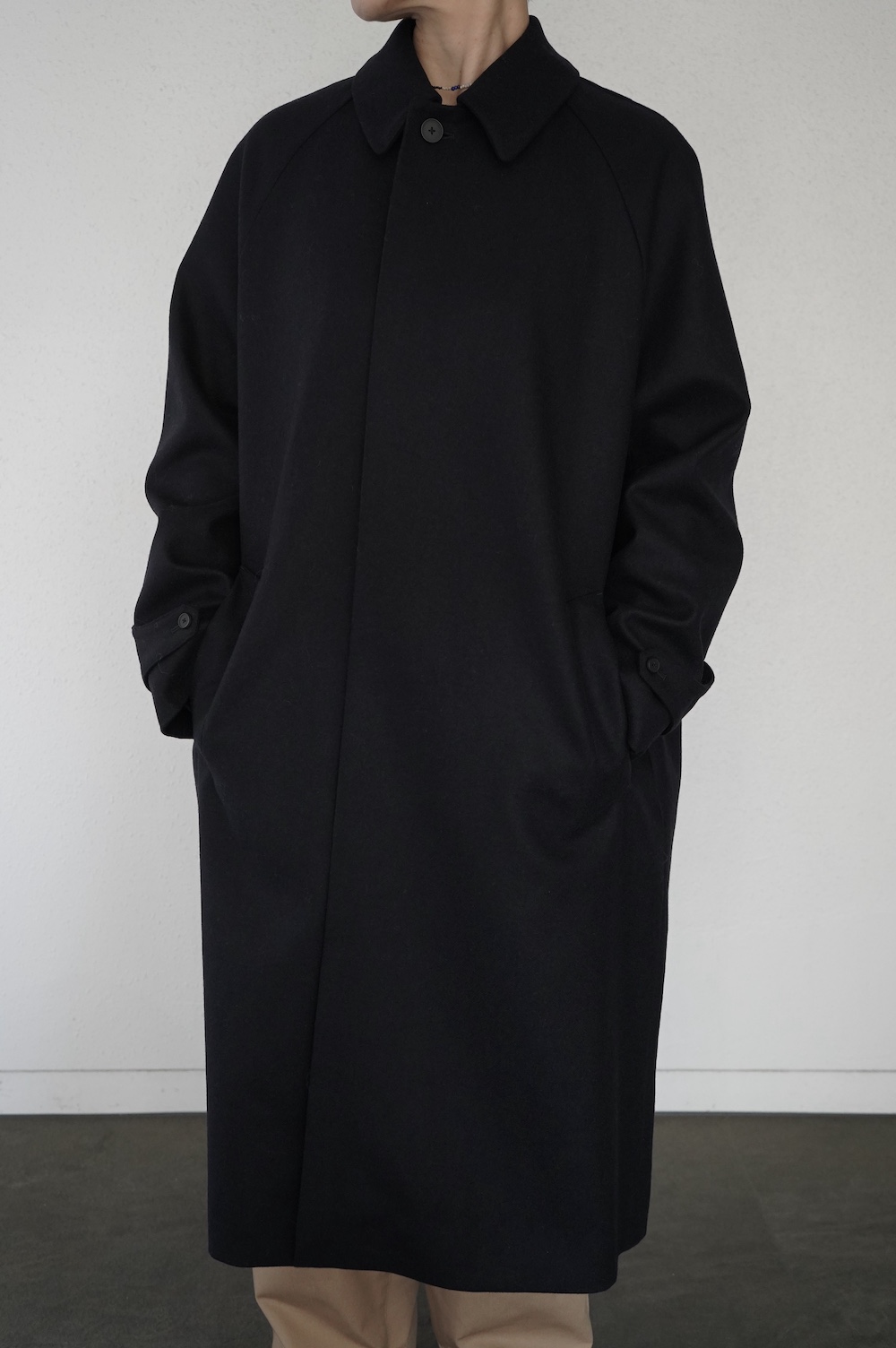 NO CONTROL AIR ウールスタンダードフラノ ステンカラーコート annabelle