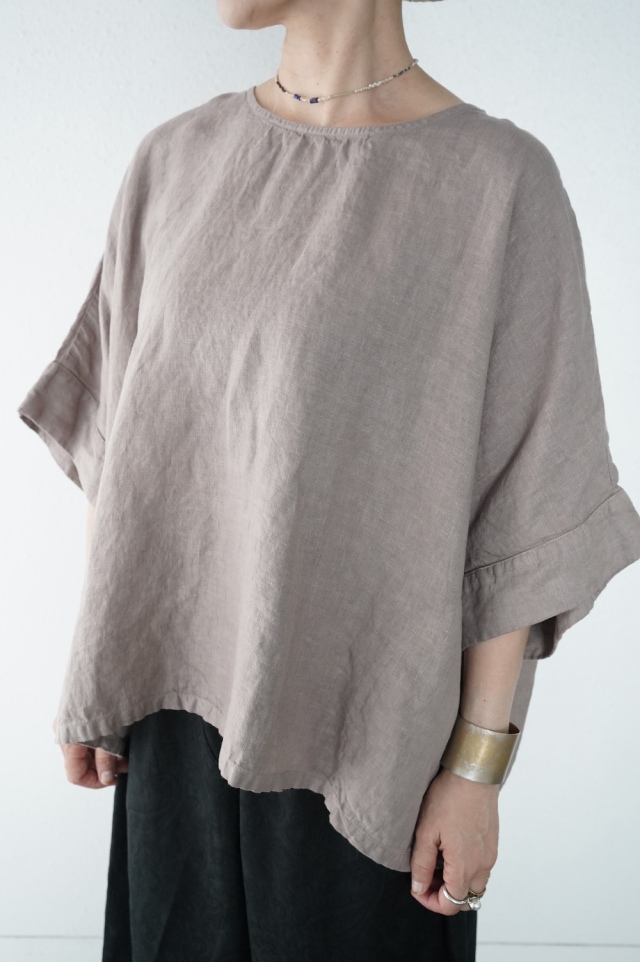 Honnete 姉妹伴2025 Irish Linen New crew neck Tee