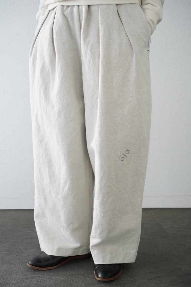 ARTE POVERA usedフランスシーツ  リメイク2タックイージーパンツ