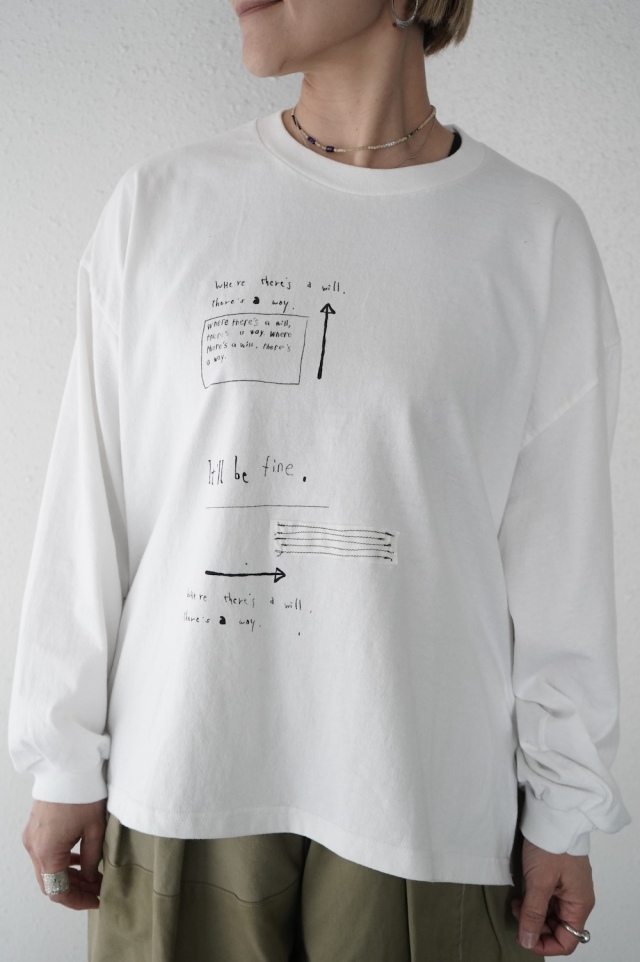 ARTE POVERA ギルダン　リメイク-「意志あるところに道はあるよ」ロンT