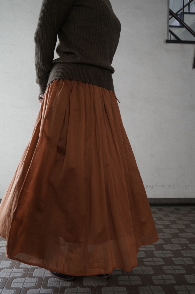 maison de soil コットンシルクラジャスタンギャザースカート annabelle