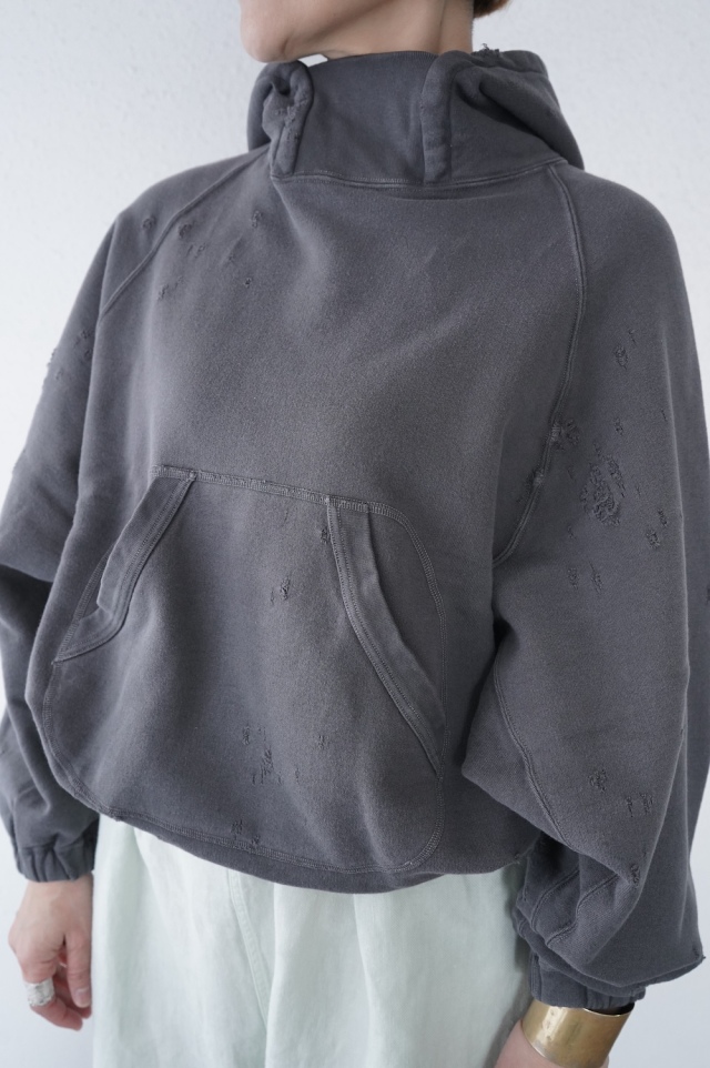 HAVERSACK  ダメージ裏毛フーデッドパーカー