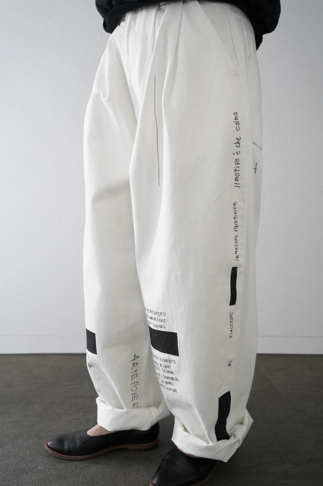 ARTE POVERA NATUME hand painting 2タックパンツ