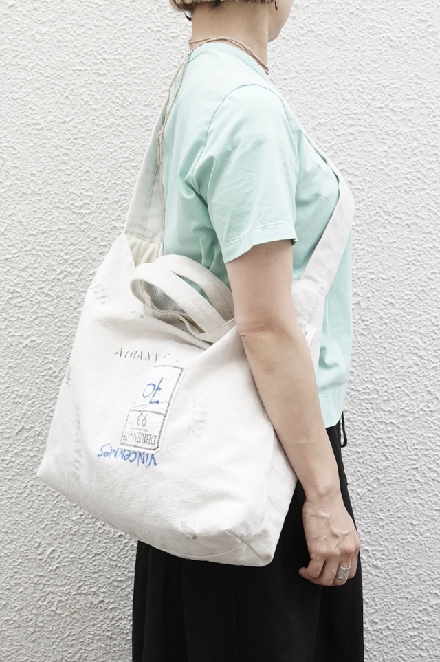 ARTE POVERA usedフランスシーツ  トート＆ショルダーBAG