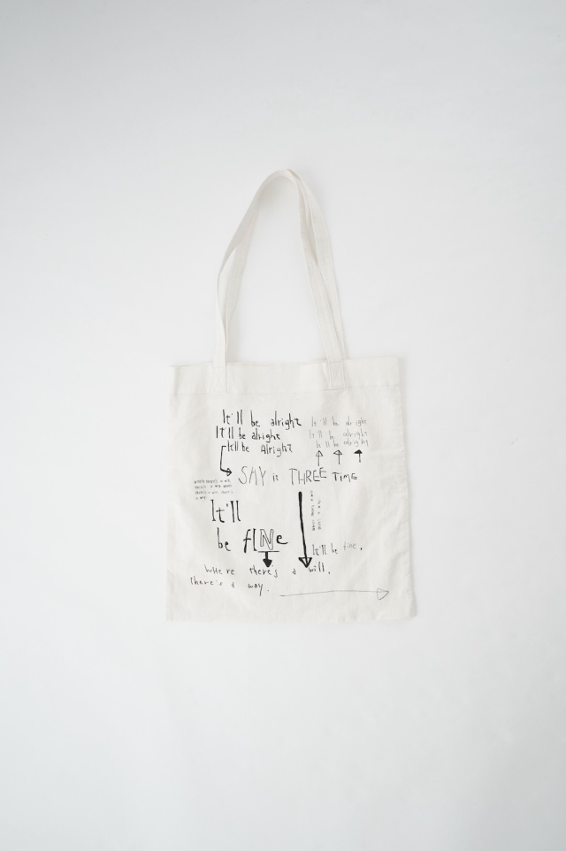 ARTE POVERA コットンリネントートBAG（どうにかなるさ）