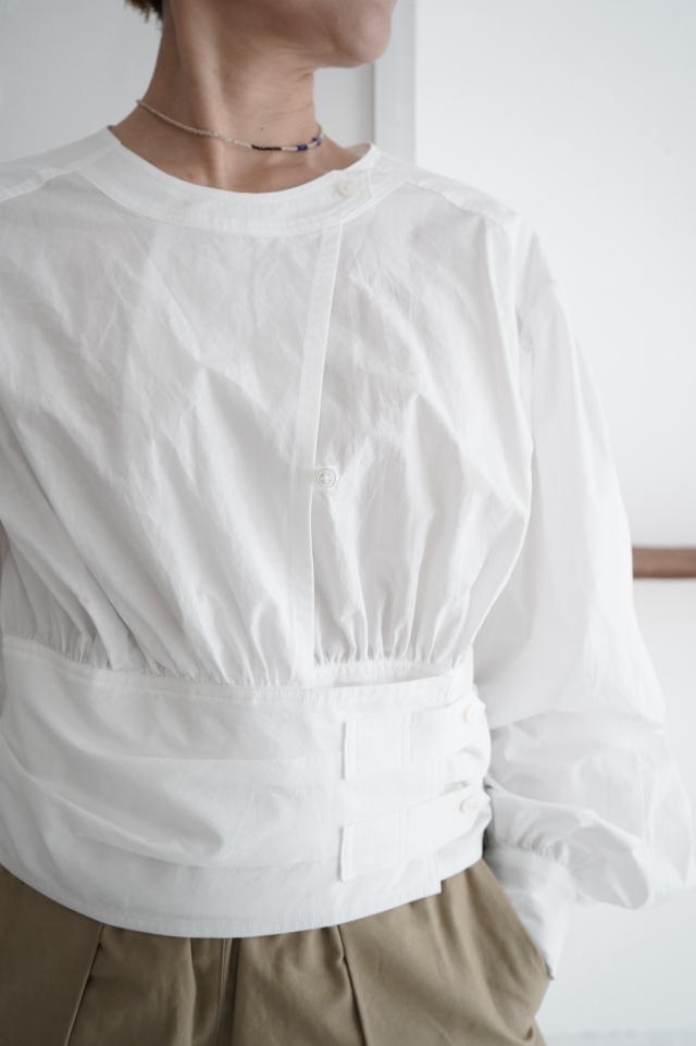 NATIVE VILLAGE ”NO.01/雪のきれ”　ベルテッドブラウス