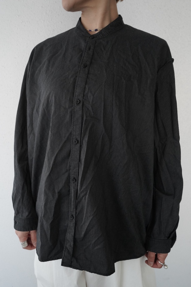 DDUD　ブレンドポプリン・ポリエステルガーメントダイ　リバーシブルシャツ