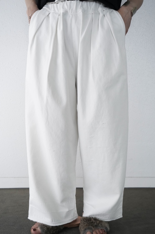 ARTE POVERA 10ozデニムダメージ加工　２タックイージーパンツ