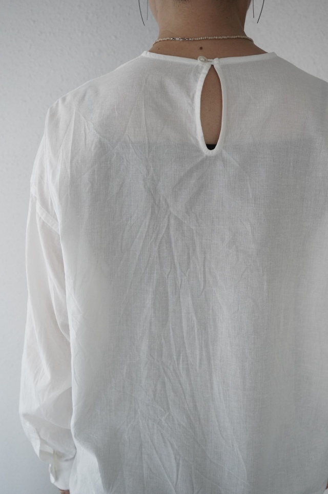 ゴーシュ　 コットンリネンガーゼ　丸首シャツ