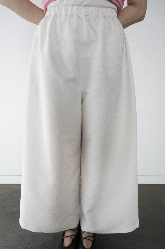 結-YUI- 花柄レイヤードワイドパンツ（ポリエステル）