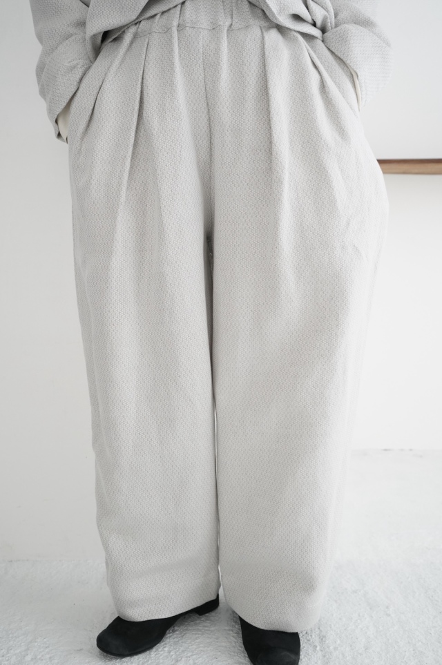 ARTE POVERA リネンポリエステル混 ２タックイージーパンツ