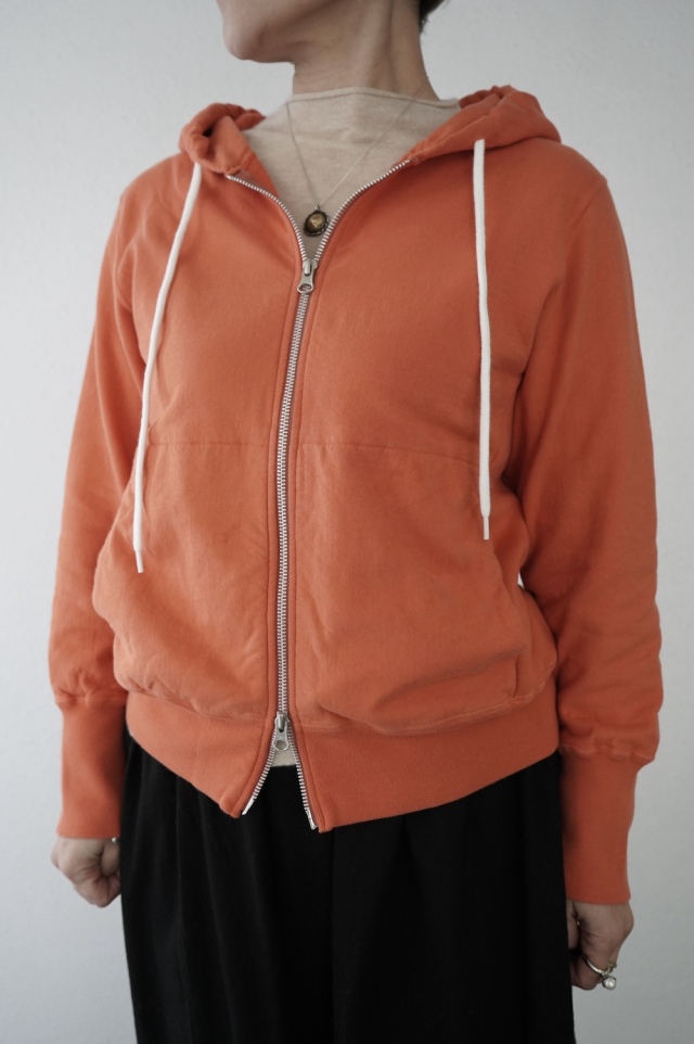 FABRIQUE en planete terre コットンバックパイルジップパーカー