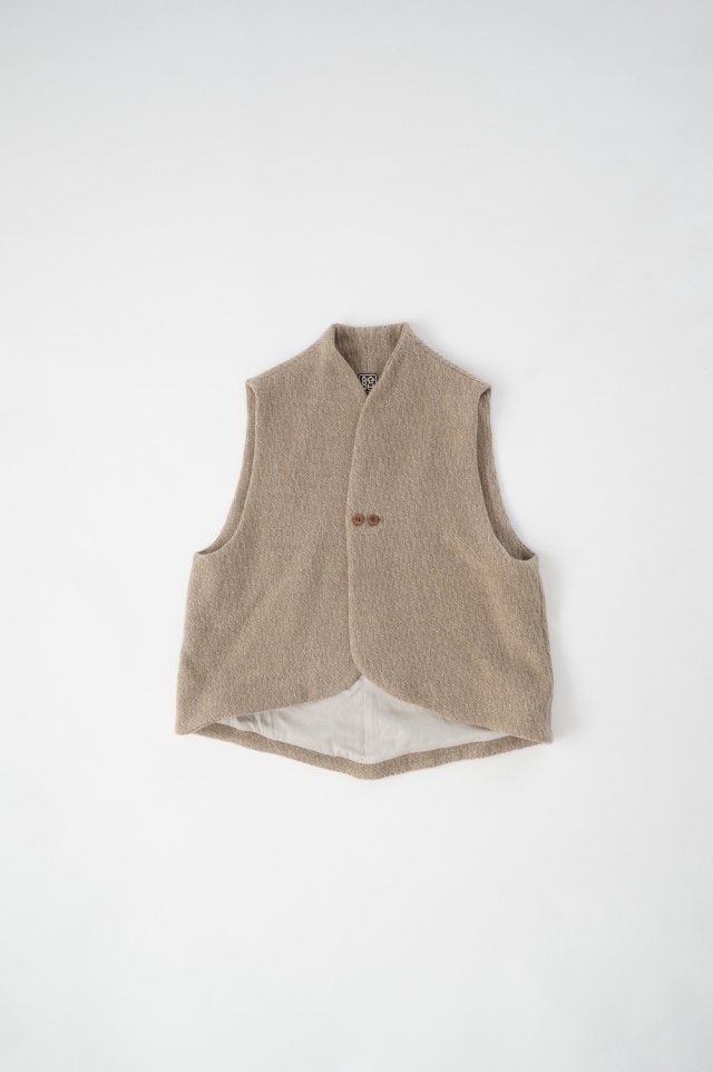 yui-結- 2BUTTON VEST YV-001 ベージュ 結-yui- YV-001 2 BUTTON VEST C/F GABARDINE / BE