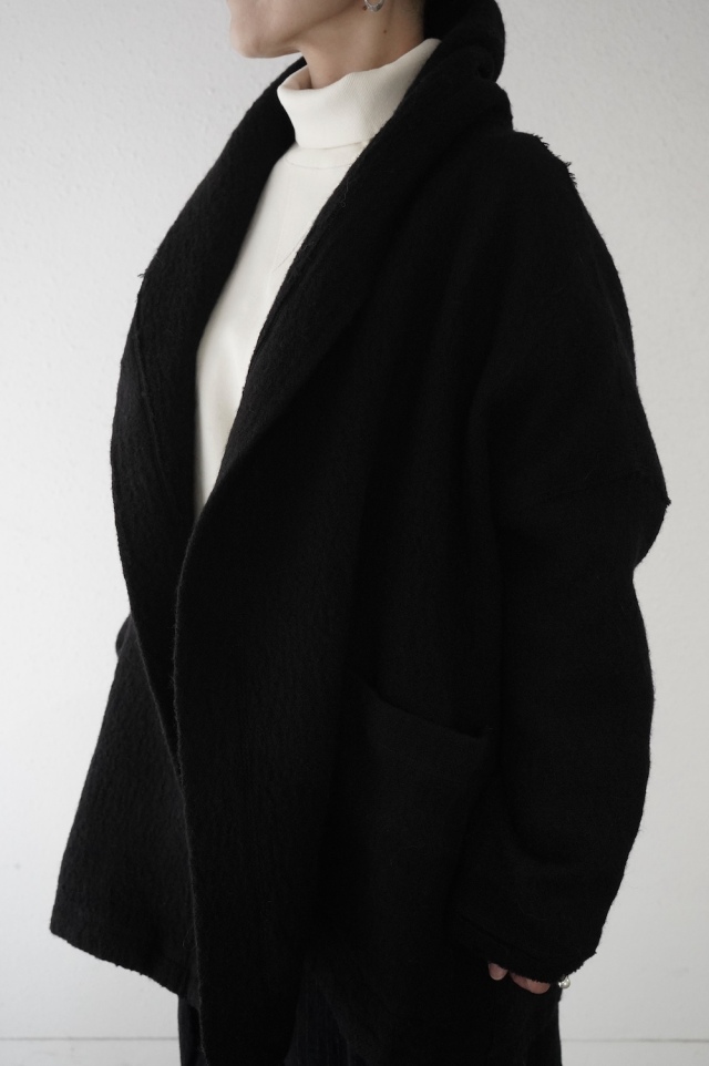 FACTORY　縮絨ウール　ショールカラーコート
