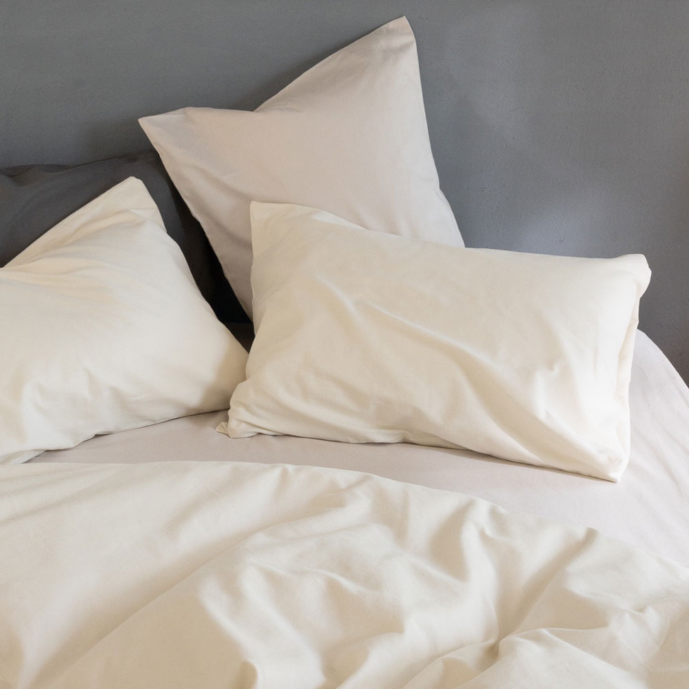 コットンビエラ/ミルク　枕カバー