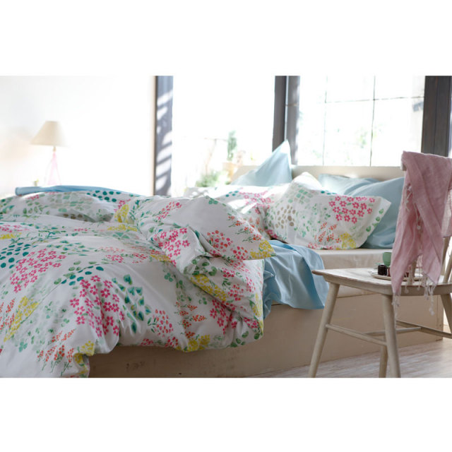 ガーデンズ　ピンク　掛け布団カバー