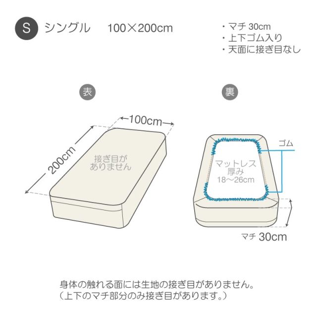 ボックスシーツ　サイズ