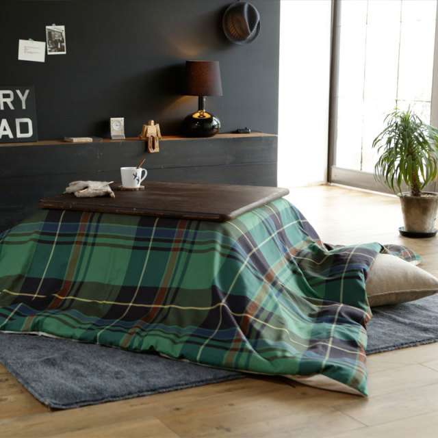 ハイランド/グリーン　こたつ布団カバー