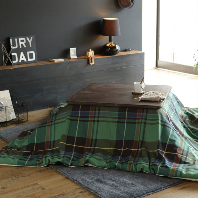 ハイランド/グリーン　こたつ布団カバー