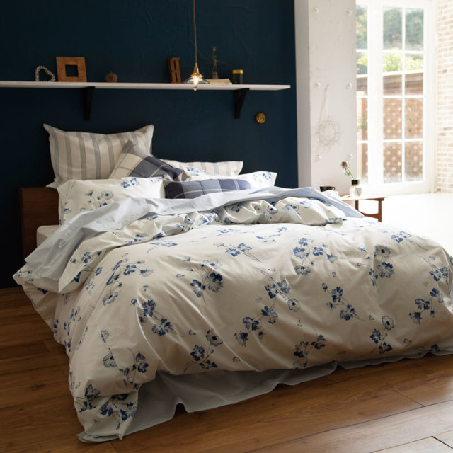 ボタニカ/ネイビー　掛け布団カバー