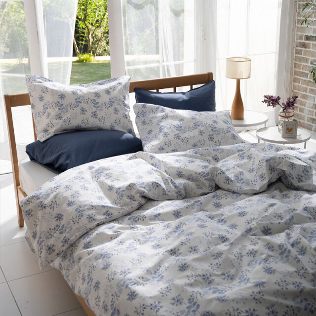 Fab the Home】ハーベスト/ブルー 掛け布団カバー シングル 綿100