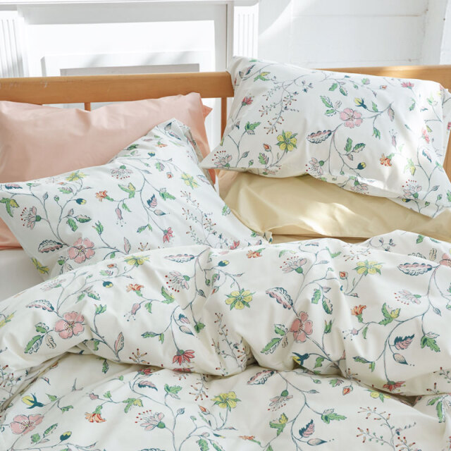 Fab the Home】リザ/ピンク 枕カバー 43×63cm用 染料プリント