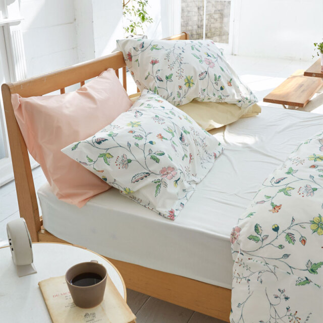 Fab the Home】リザ/ピンク 枕カバー 43×63cm用 染料プリント