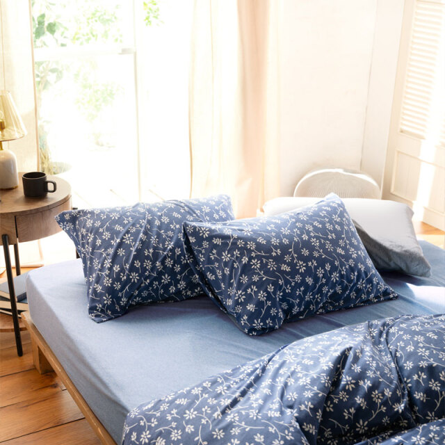 ジニア/ネイビー　枕カバー