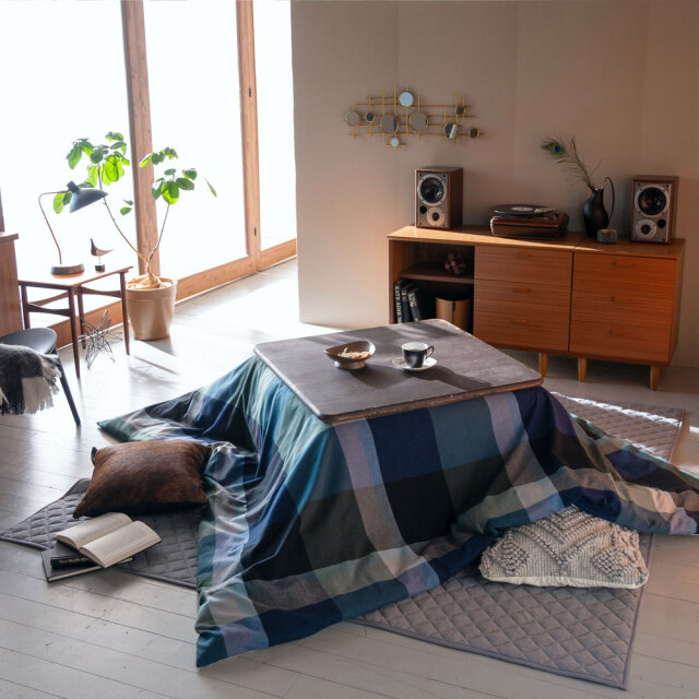 ノクターン/ネイビー　こたつ布団カバー